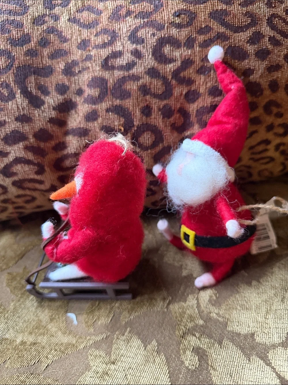 Ashland Red Felt Santa and Snowman Ornament Set